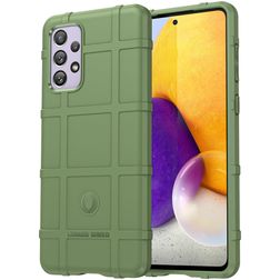 Mobigear Rugged Shield Samsung Galaxy A73 Hülle Flexibles TPU Backcover Stoßfest - Grün