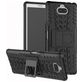 Mobigear Tire Sony Xperia 10 Hülle Hardcase Backcover Stoßfest mit Ständer - Schwarz