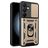 Mobigear Armor Ring Cam Slide Samsung Galaxy S24 FE Hülle Hardcase Backcover Stoßfest mit Ringhalter und Kamera Slider - Gold