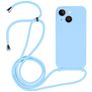 Mobigear Lanyard iPhone 15 Silikon Handykette - Blau