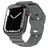 Mobigear Sport Armor Silikon Apple Watch Armband Drückerschließe - 49/46/45/44 mm - Grau