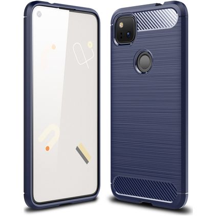 Mobigear Brushed Slim Google Pixel 4a TPU (flexibel) Backcover - Blau