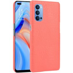 Mobigear Croco OPPO Reno 4 Hülle Hardcase Backcover - Rot