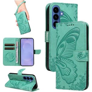 Mobigear Butterfly Samsung Galaxy S26 Plus Hülle Klapphülle Geldbörse - Grün