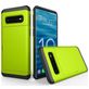 Mobigear Card Samsung Galaxy S10 Hülle Hardcase Backcover Stoßfest mit Kartenhalter - Grün