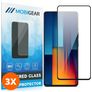Mobigear Premium POCO M6 Panzerglas Gehärtetes Glas Displayschutz - Hüllenfreundlich (3er Pack)