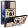 Mobigear Armor Ring Cam Slide Samsung Galaxy S22 Ultra Hülle Hardcase Backcover Stoßfest mit Ringhalter - Gold