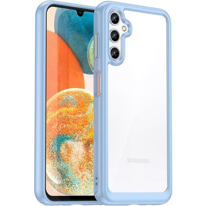 Mobigear Crystal Samsung Galaxy A14 Hülle Hardcase Backcover - Transparent / Blau
