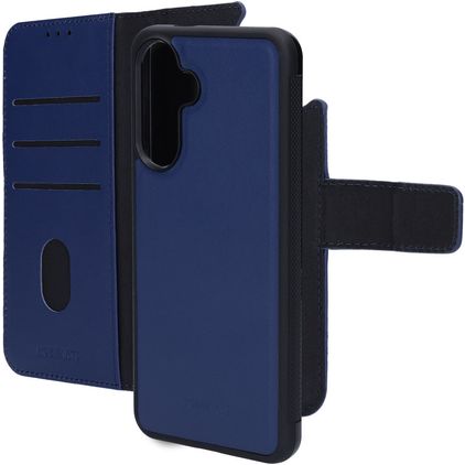Mobiparts Samsung Galaxy A56 Hülle Echtes Leder Abnehmbare 2in1 Klapphülle Geldbörse - Blau