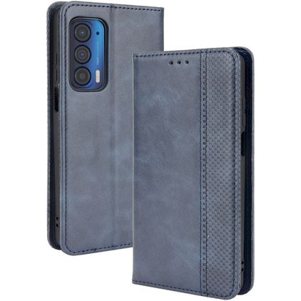 Mobigear Sensation Motorola Edge (2021) Hülle Klapphülle Geldbörse - Blau