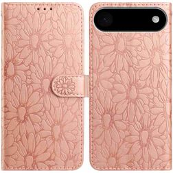 Mobigear Flowers iPhone Air Hülle Klapphülle Geldbörse - Roségold