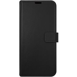 Valenta Gel Skin Samsung Galaxy A13 4G Hülle Echtes Leder Klapphülle Geldbörse - Schwarz