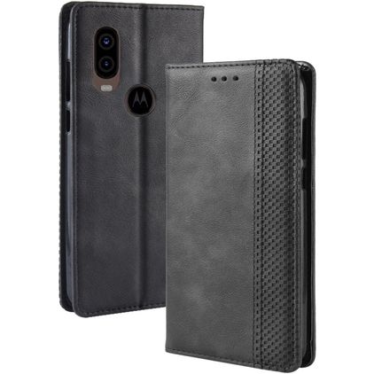 Mobigear Sensation Motorola One Vision Klapphülle Portemonnaie - Schwarz