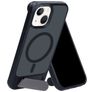 Mobiparts Hardcover iPhone 15 MagSafe Hülle Hardcase Backcover mit Ständer - Satin Black