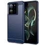 Mobigear Brushed Slim Xiaomi 13T Pro Hülle Flexibles TPU Backcover - Blau