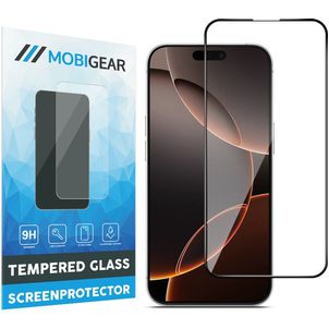 Mobigear Premium iPhone 16 Pro Max Panzerglas Gehärtetes Glas Displayschutz - Hüllenfreundlich - Schwarz