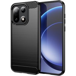 Mobigear Brushed Slim OnePlus 15 Hülle Flexibles TPU Backcover - Schwarz