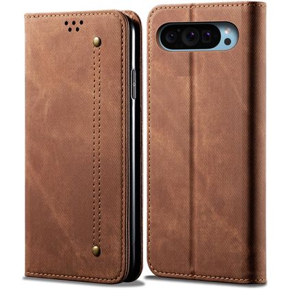 Mobigear Ranch Google Pixel 9 Hülle Klapphülle Geldbörse - Braun