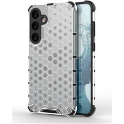 Mobigear Honeycomb Samsung Galaxy S24 Plus Hülle Hardcase Backcover Stoßfest - Weiß