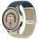 Mobigear Braided Dual Nylon Smartwatch Armband Klappschließe - 22 mm - Weiß / Dunkelblau