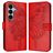Mobigear Butterfly Samsung Galaxy A27 Hülle Klapphülle Geldbörse - Rot