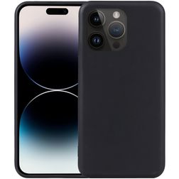 Mobigear Basics iPhone 15 Pro Max Hülle Flexibles TPU Extra Dünn Backcover - Schwarz