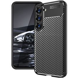 Mobigear Racing Samsung Galaxy S23 Plus Hülle Flexibles TPU Backcover - Schwarz