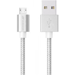 Mobigear USB-A auf Micro USB Kabel 0,25 m - Weiß