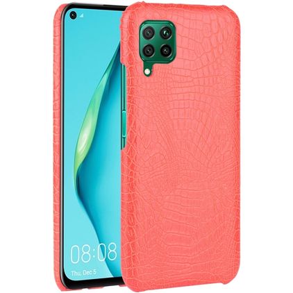 Mobigear Croco Huawei P40 Lite Hülle Hardcase Backcover - Rot