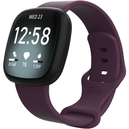 Mobigear Sport Dual Silikon Fitbit Sense Armband Drückerschließe - Lila