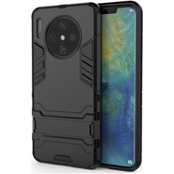 Mobigear Armor Stand Huawei Mate 30 Hülle Hardcase Backcover Stoßfest mit Ständer - Schwarz