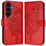 Mobigear Butterfly Samsung Galaxy S26 FE Hülle Klapphülle Geldbörse - Rot