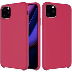 Mobigear Rubber Touch iPhone 11 Pro Max Silikon Hülle Backcover - Weinrot