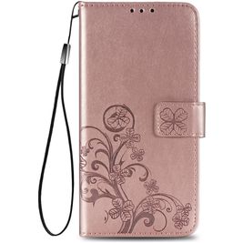 Mobigear Book Cover Leaf Clover Rose Gold Xiaomi redmi 9A