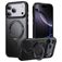 Mobigear Frosted Mag iPhone 17 Pro MagSafe Hülle Hardcase Backcover mit Ständer - Schwarz