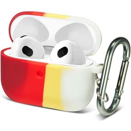 Mobigear Colors Apple AirPods 3 Hülle Flexibles Silikon - Weiß / Rot / Gelb
