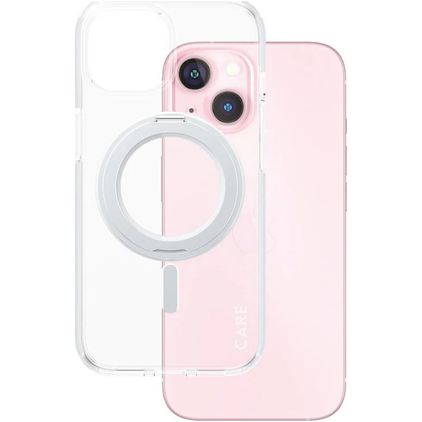 CARE by PanzerGlass Feature Case iPhone 15 MagSafe Hülle Hardcase Backcover - Transparent / Silber