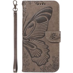 Mobigear Butterfly Samsung Galaxy S25 Plus Hülle Klapphülle Geldbörse - Grau