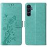 Mobigear Flowers Samsung Galaxy A17 Hülle Klapphülle Geldbörse - Grün