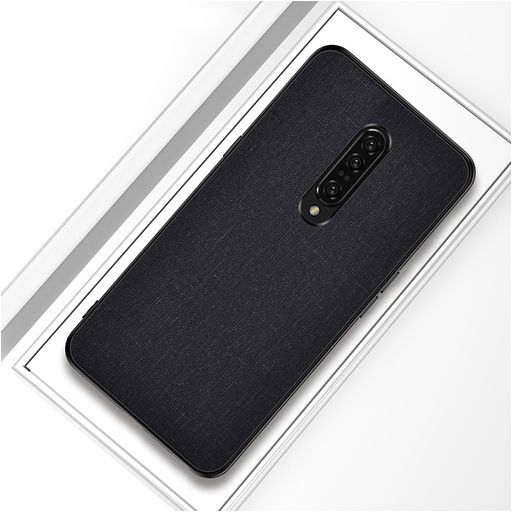 Mobigear Fabric OnePlus 7 Hülle Hardcase Backcover - Schwarz