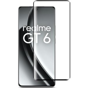 Mobigear Premium Realme GT 6 Panzerglas Gehärtetes Glas Displayschutz - Hüllenfreundlich - Schwarz