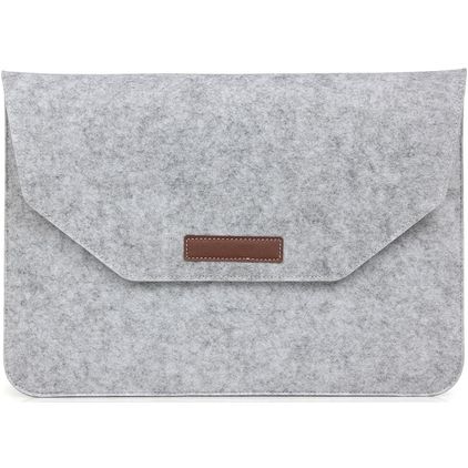 Mobigear Envelope Filz Laptop Sleeve (max 20 cm x 31 cm) Laptop Hülle - Grau