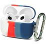 Mobigear Colors Apple AirPods 3 Hülle Flexibles Silikon - Weiß / Blau / Rot