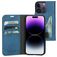 Mobiparts Classic Wallet iPhone 14 Pro Hülle Klapphülle Geldbörse - Steel Blue