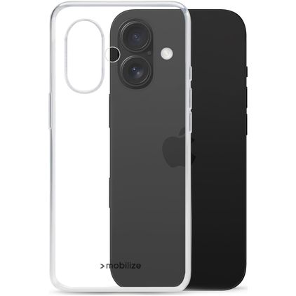 Mobilize Gelly Durchsichtig iPhone 16 Hülle Flexibles TPU Backcover - Transparent