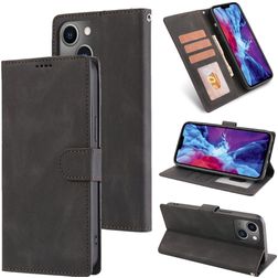 Mobigear Wallet iPhone 14 Hülle Klapphülle Geldbörse - Schwarz