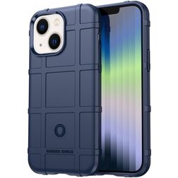 Mobigear Rugged Shield iPhone 14 Plus Hülle Flexibles TPU Backcover Stoßfest - Blau