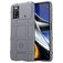 Mobigear Rugged Shield POCO X4 Pro 5G Hülle Flexibles TPU Backcover Stoßfest - Grau