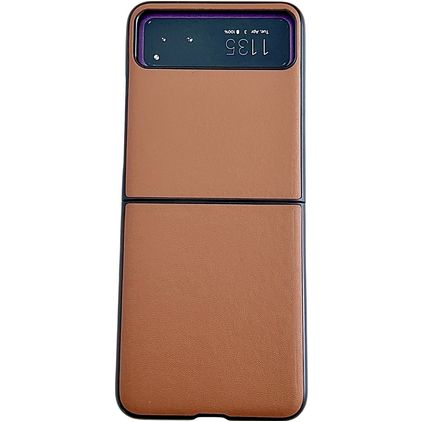 Mobigear Excellent Motorola Razr 40 Hülle Hardcase Backcover - Braun