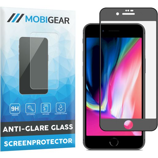 Mobigear Premium iPhone 7 Plus Panzerglas Gehärtetes Glas Displayschutz Anti-Glare - Hüllenfreundlich - Schwarz